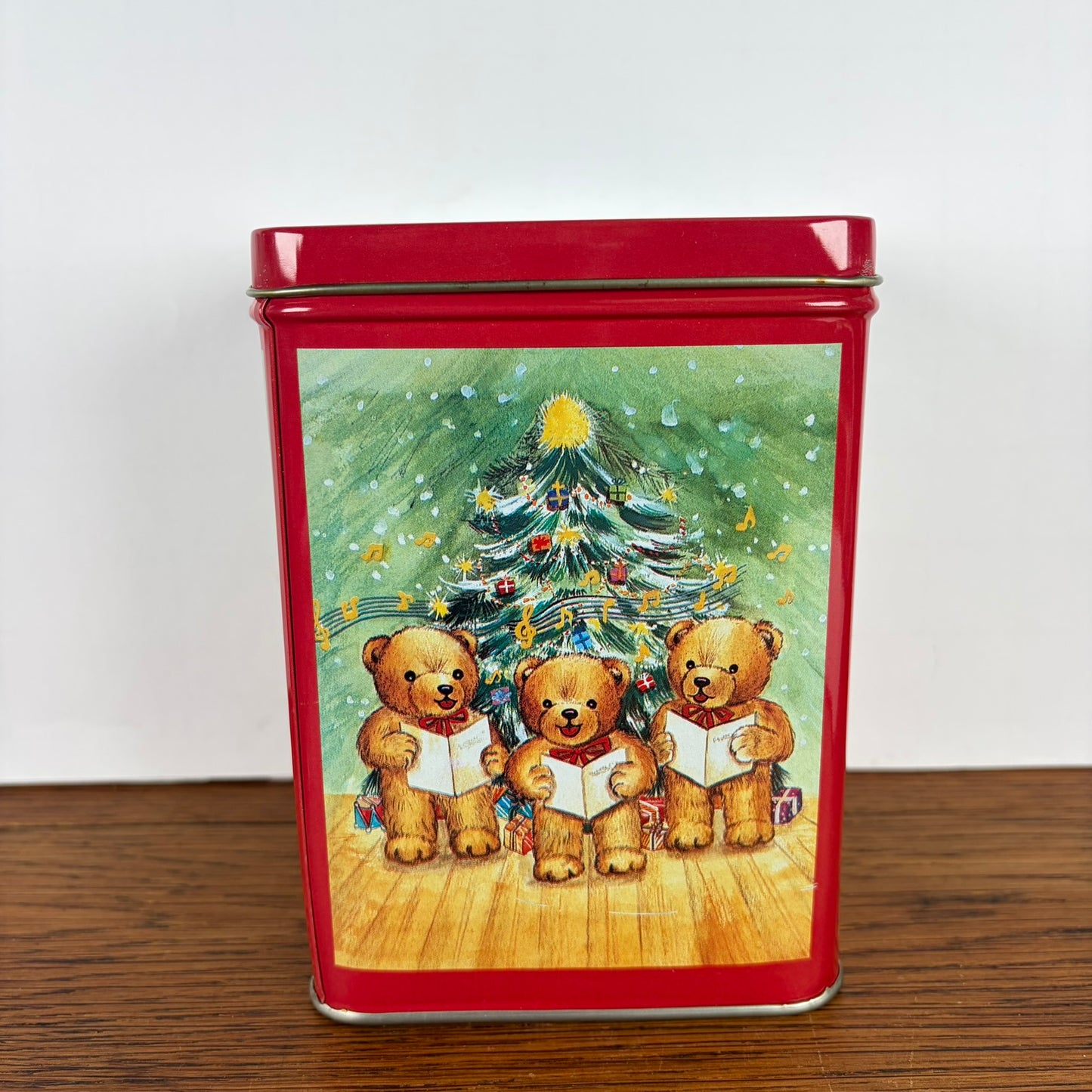 Vintage kerstblik met zingende beertjes