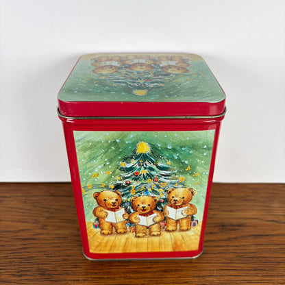 Vintage kerstblik met zingende beertjes