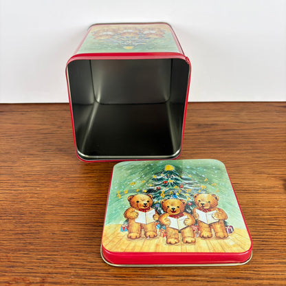 Vintage kerstblik met zingende beertjes