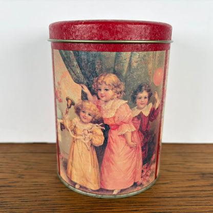 Donkerrood blik met engeltjes