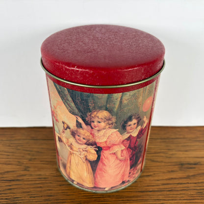 Donkerrood blik met engeltjes