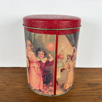 Donkerrood blik met engeltjes