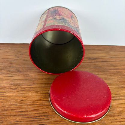 Donkerrood blik met engeltjes