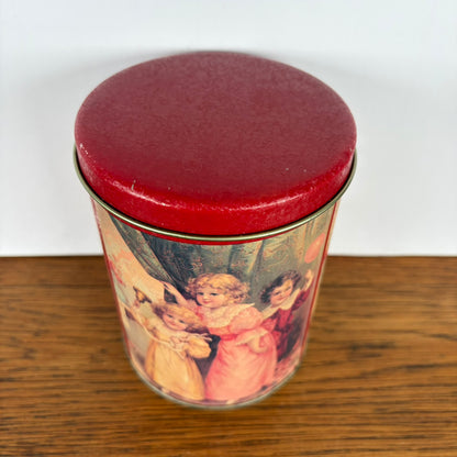 Donkerrood blik met engeltjes