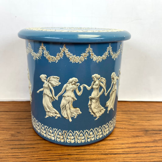 Vintage blauw blik Douwe Egberts