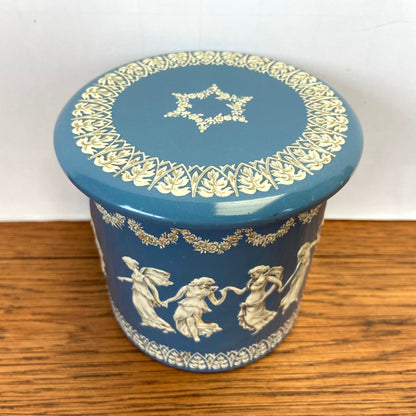 Vintage blauw blik Douwe Egberts