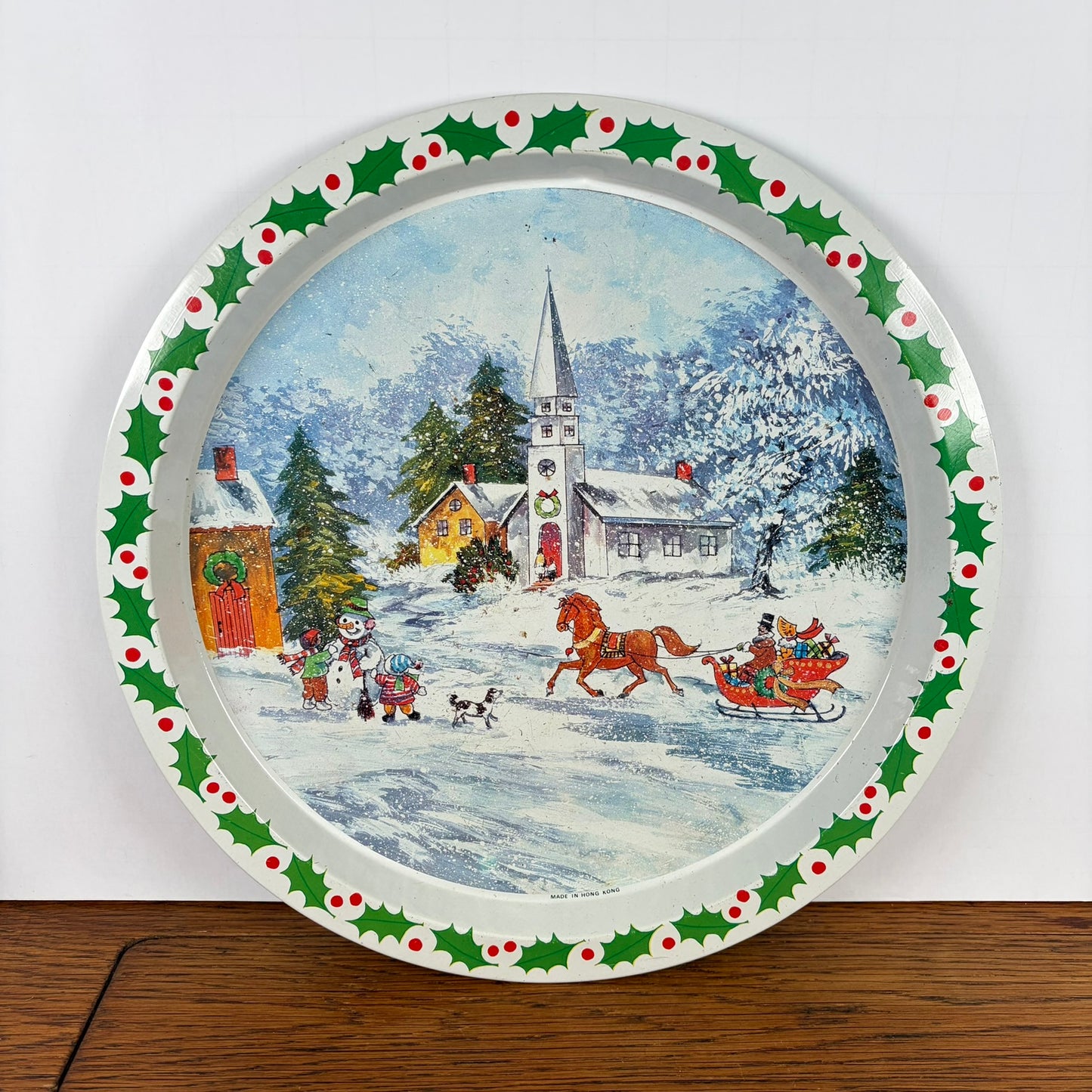 Vintage kerst dienblad