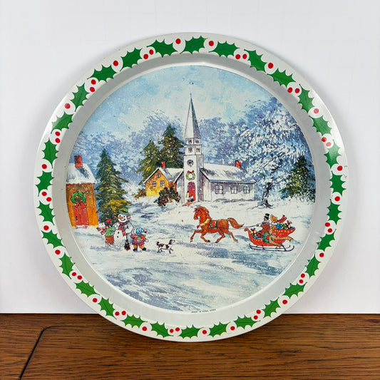 Vintage kerst dienblad