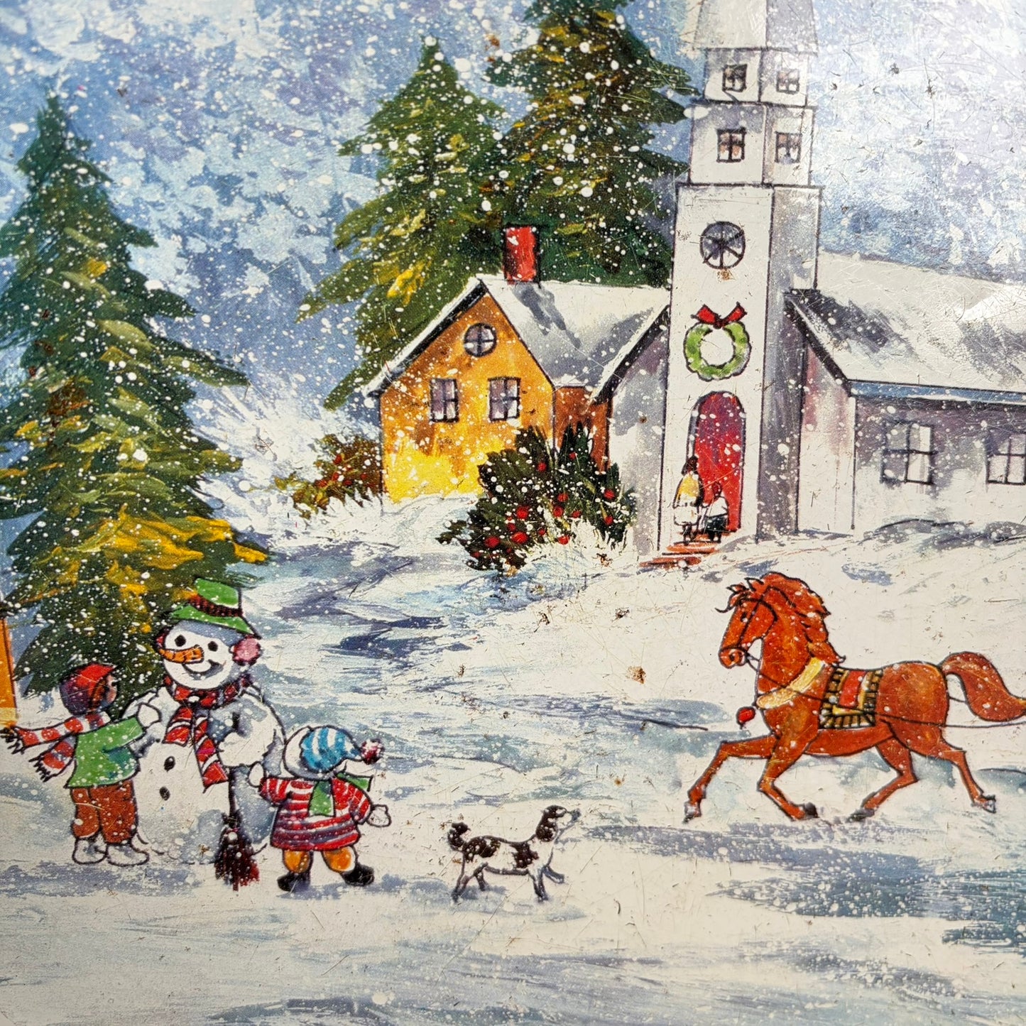 Vintage kerst dienblad