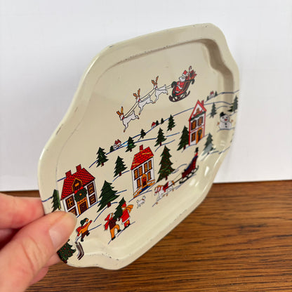 Vintage dienblad kerst klein
