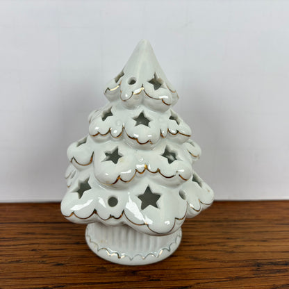 Vintage kerstboom waxinelichtje