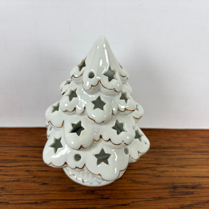 Vintage kerstboom waxinelichtje