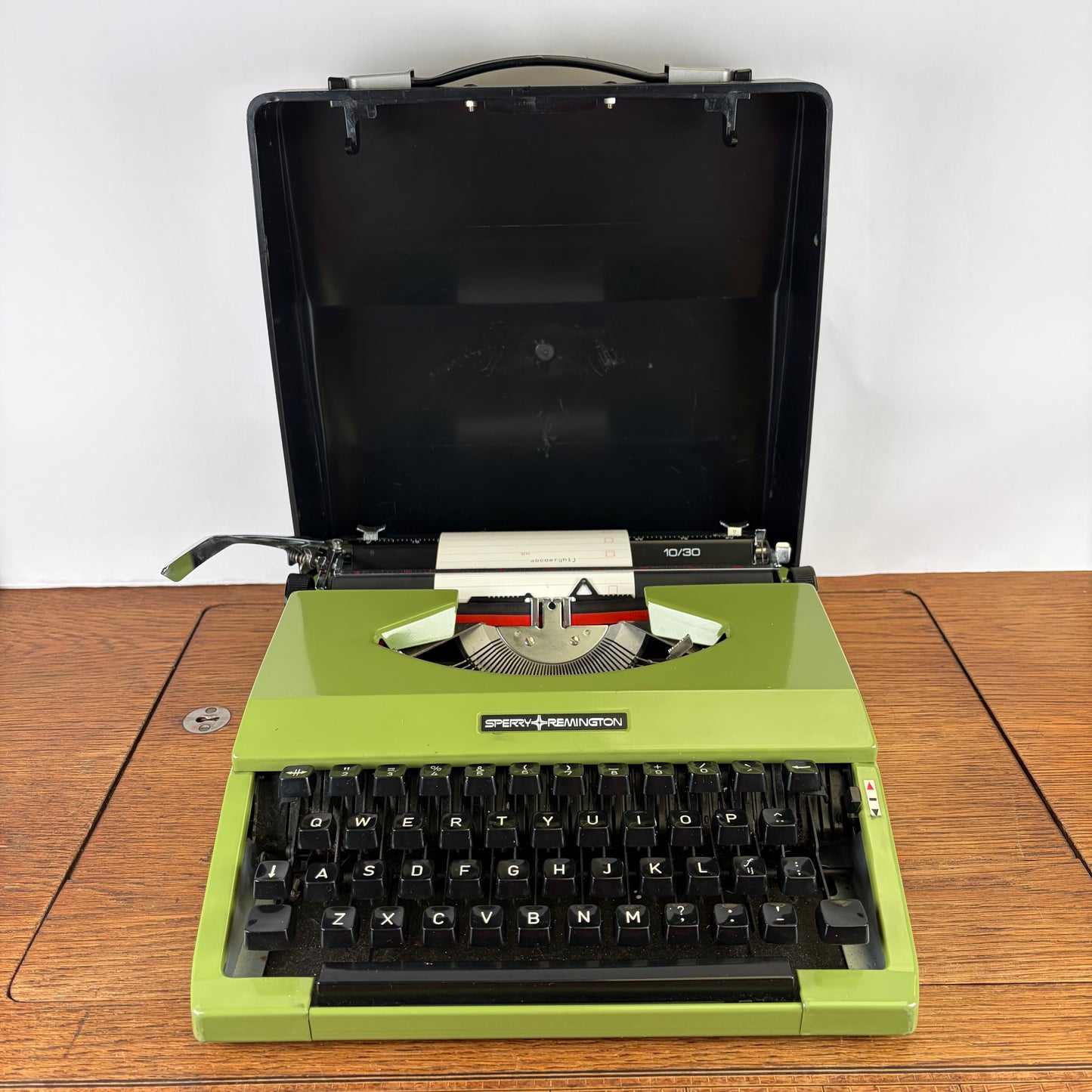 Vintage typemachine Sperry Remington 10/30 groen