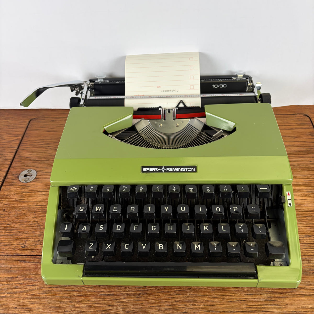 Vintage typemachine Sperry Remington 10/30 groen