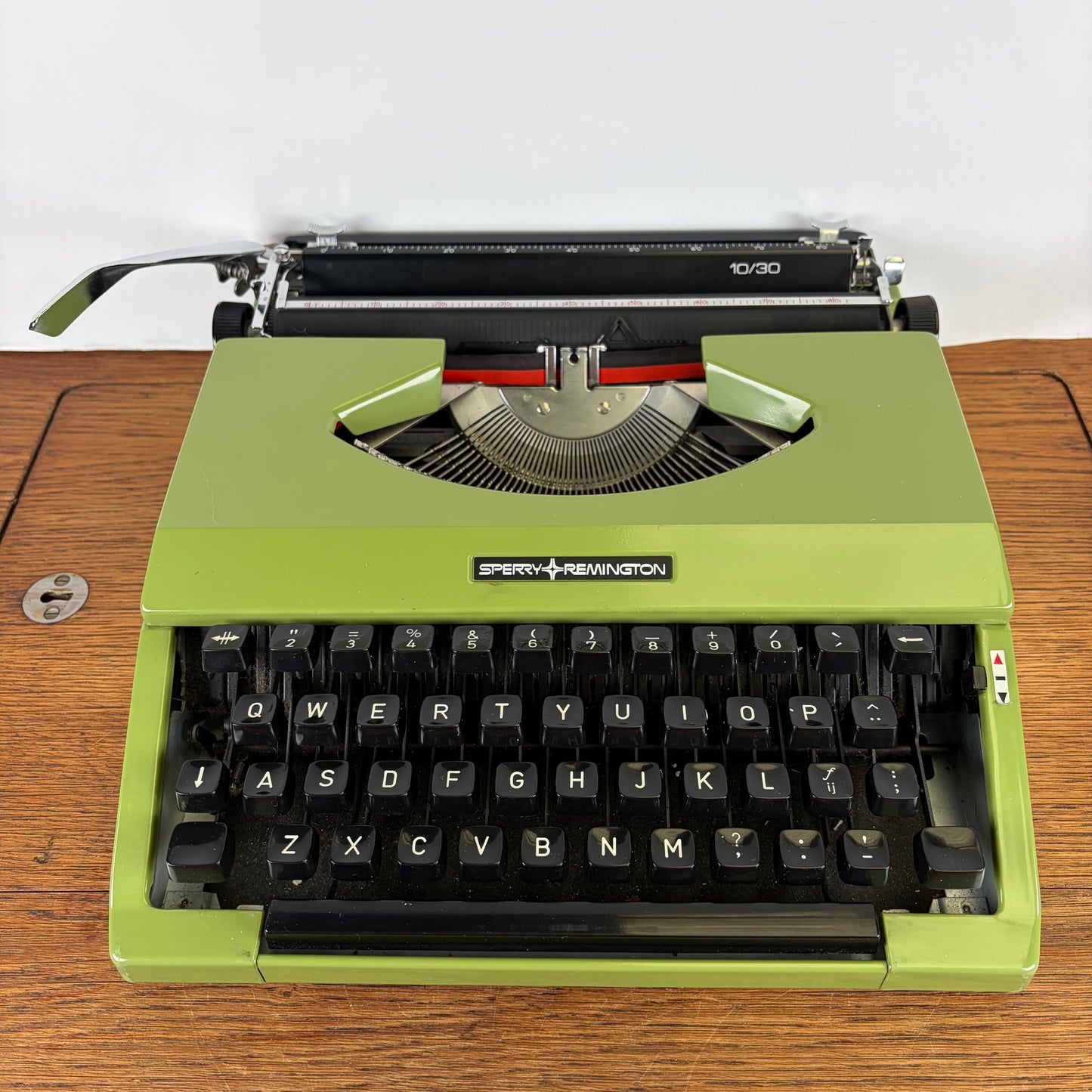 Vintage typemachine Sperry Remington 10/30 groen