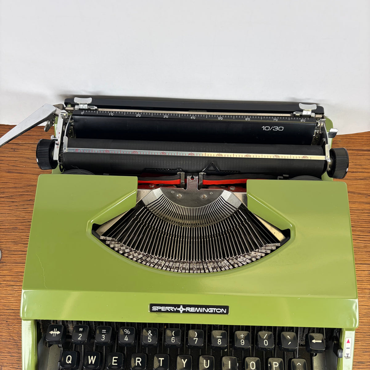 Vintage typemachine Sperry Remington 10/30 groen