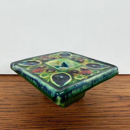 Vintage vierkante gekleurde kandelaar