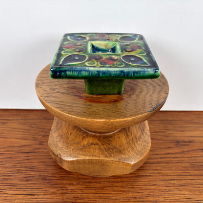 Vintage vierkante gekleurde kandelaar