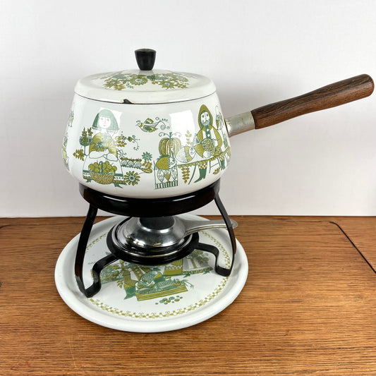 Vintage fonduestel Figgjo Flint