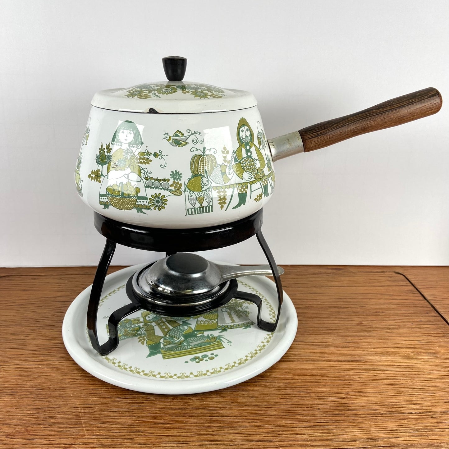 Vintage fonduestel Figgjo Flint