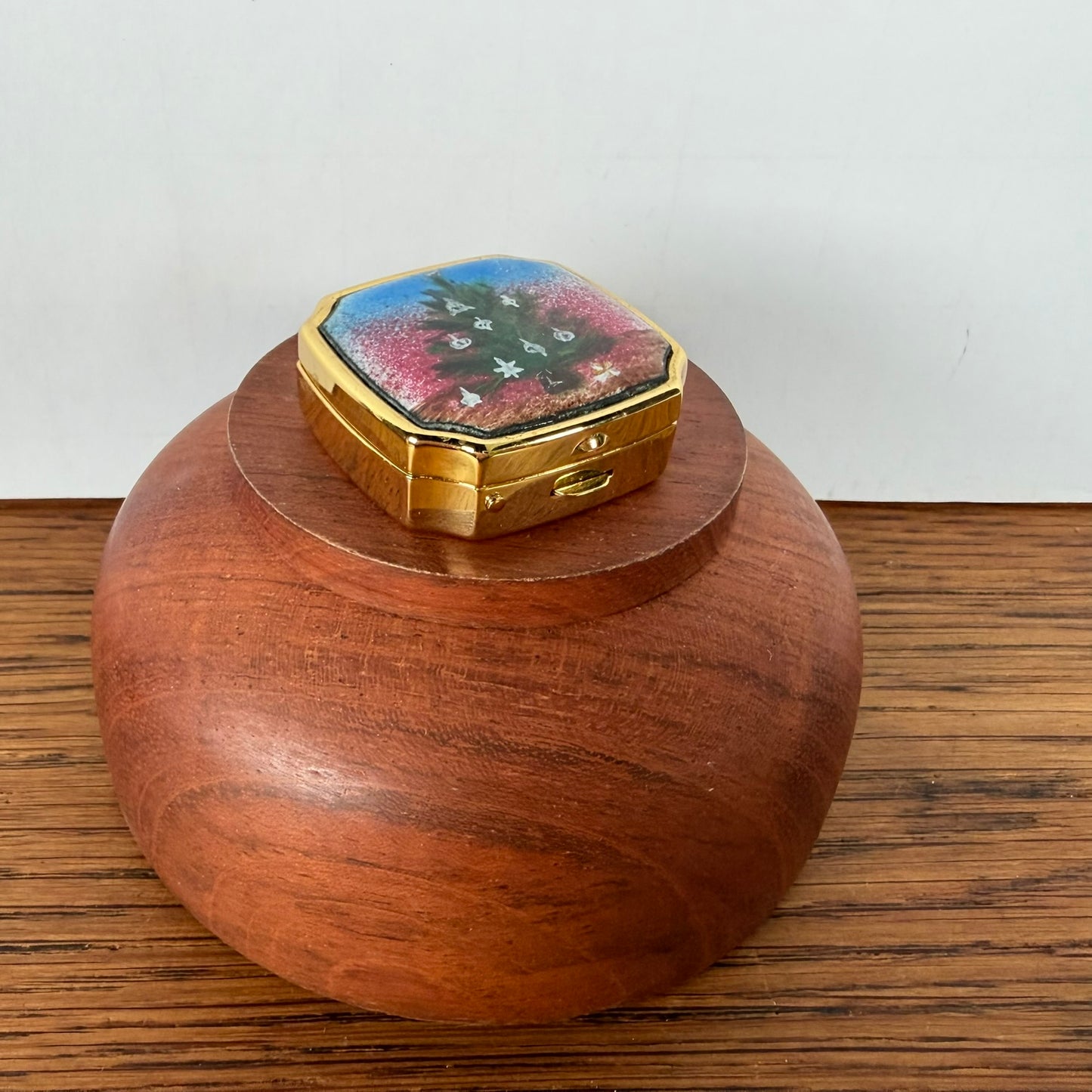 Vintage pillendoosje kerstboom