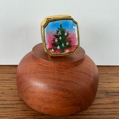 Vintage pillendoosje kerstboom