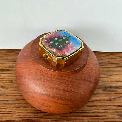 Vintage pillendoosje kerstboom