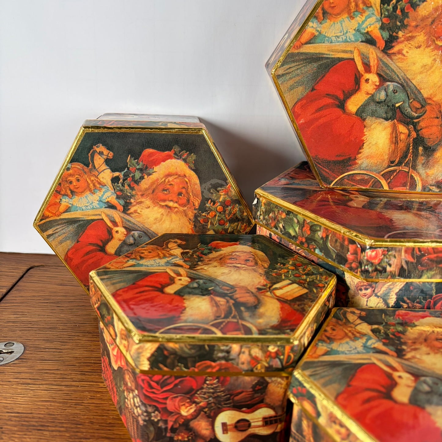 5 vintage Kerst dozen