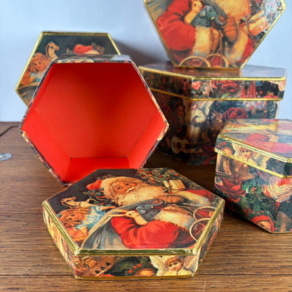 5 vintage Kerst dozen