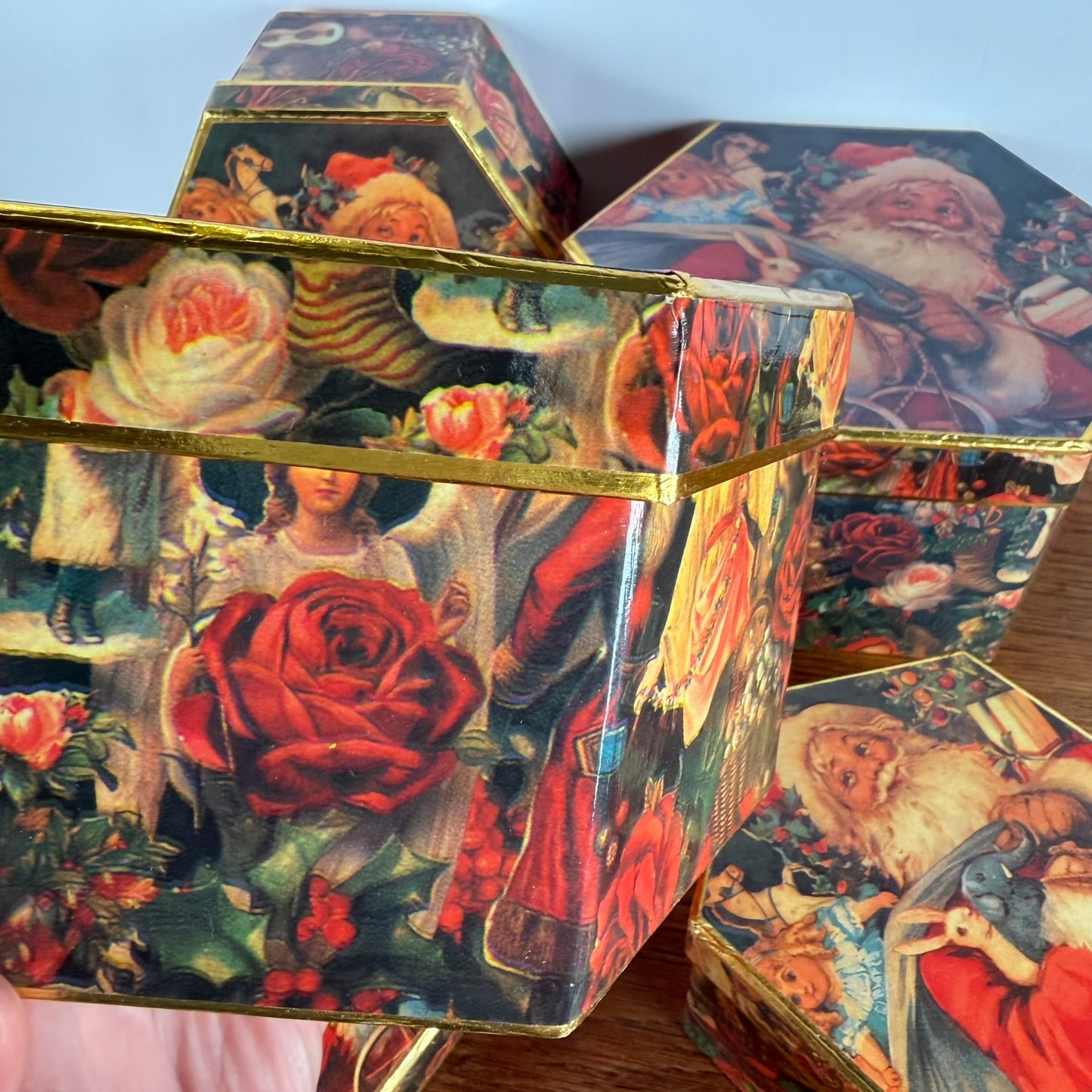 5 vintage Kerst dozen