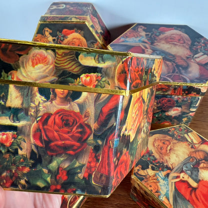 5 vintage Kerst dozen