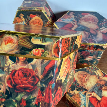 5 vintage Kerst dozen