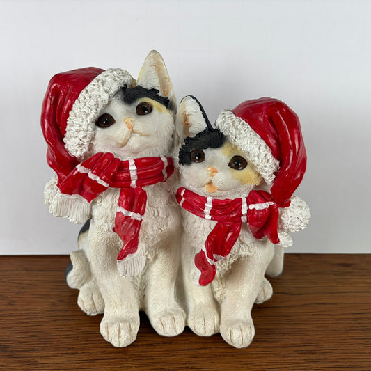 Kerst katten kunststof