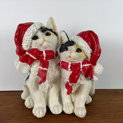 Kerst katten kunststof