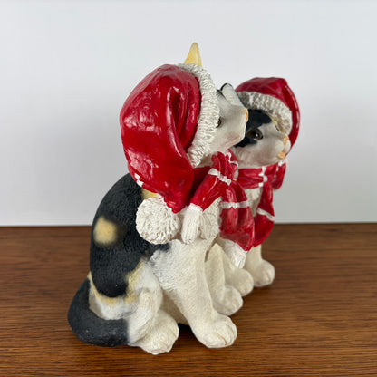 Kerst katten kunststof