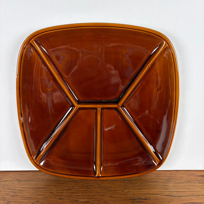 Set van 2 vintage vierkante gourmet borden