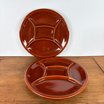 Vintage gourmetborden bruin