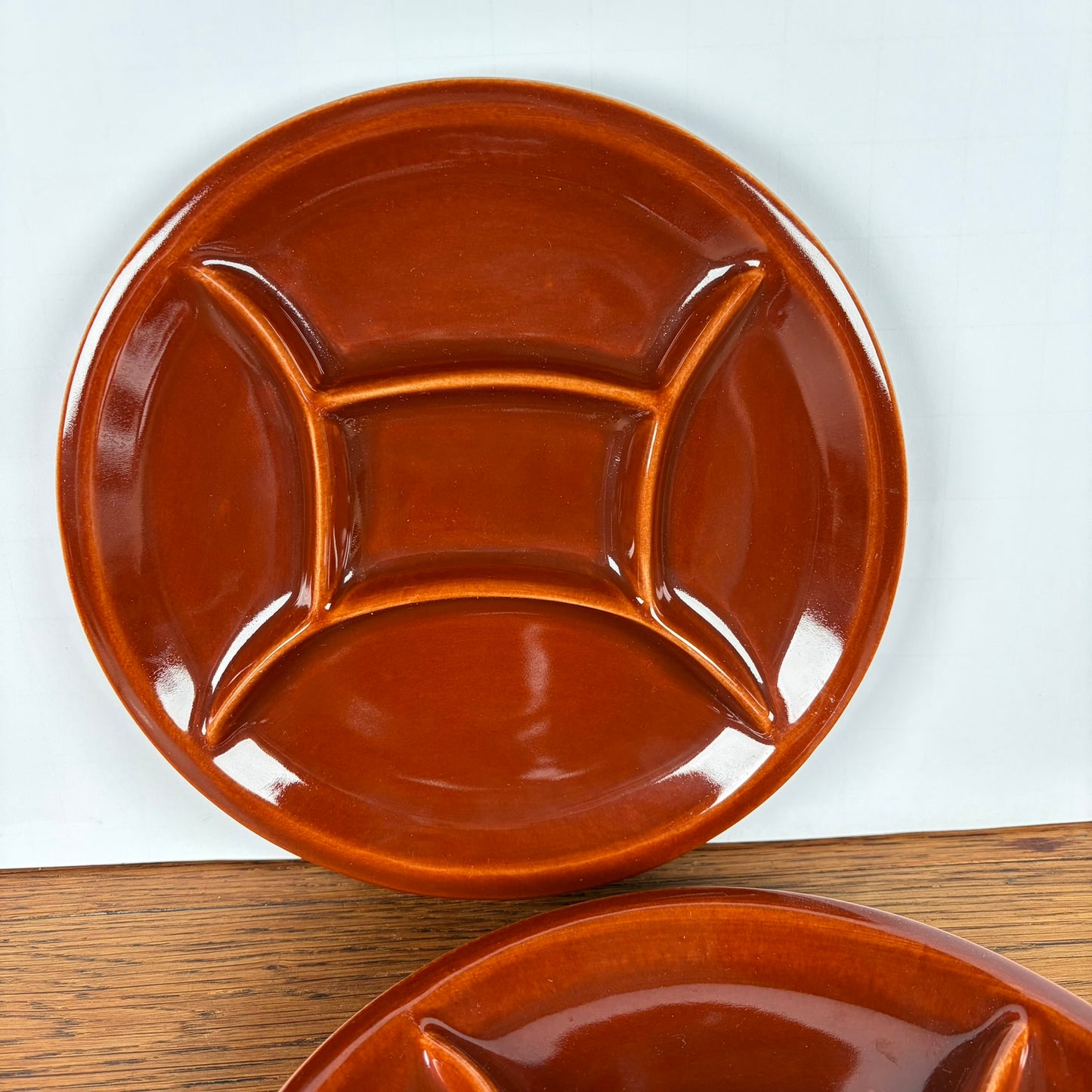 Vintage gourmetborden bruin