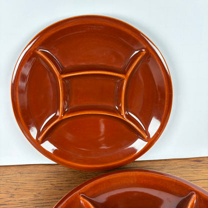 Vintage gourmetborden bruin