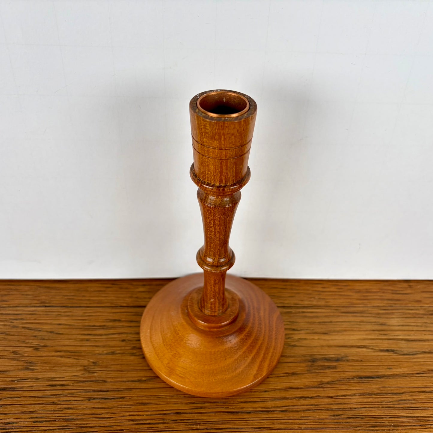 Vintage houten kandelaar