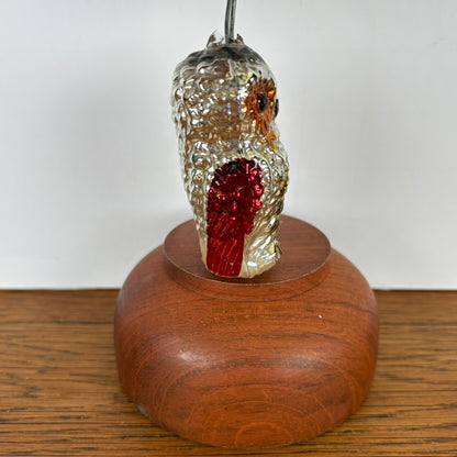 Vintage kerstbal uil