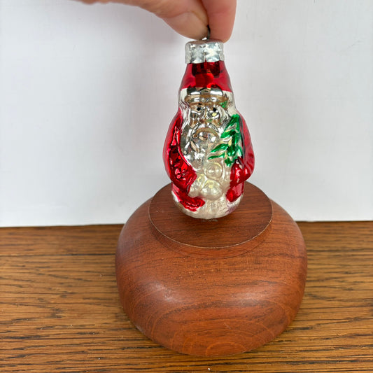 Vintage kerstbal kerstman