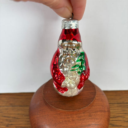 Vintage kerstbal kerstman