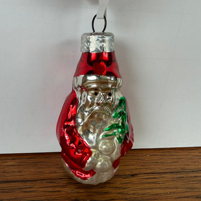 Vintage kerstbal kerstman