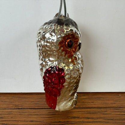 Vintage kerstbal uil