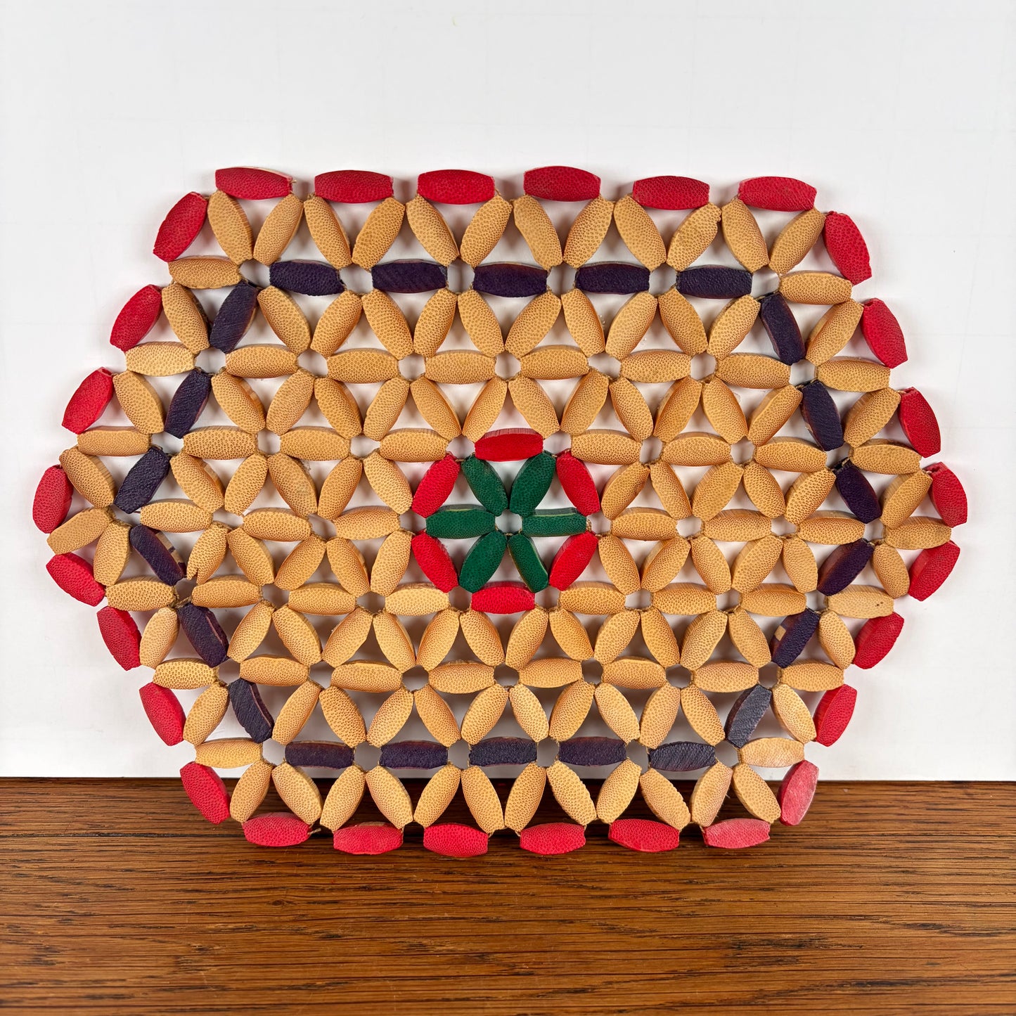 Vintage houten onderzetter