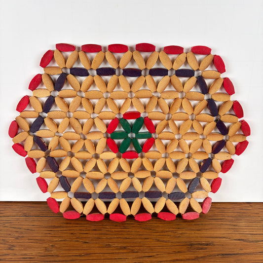 Vintage houten onderzetter