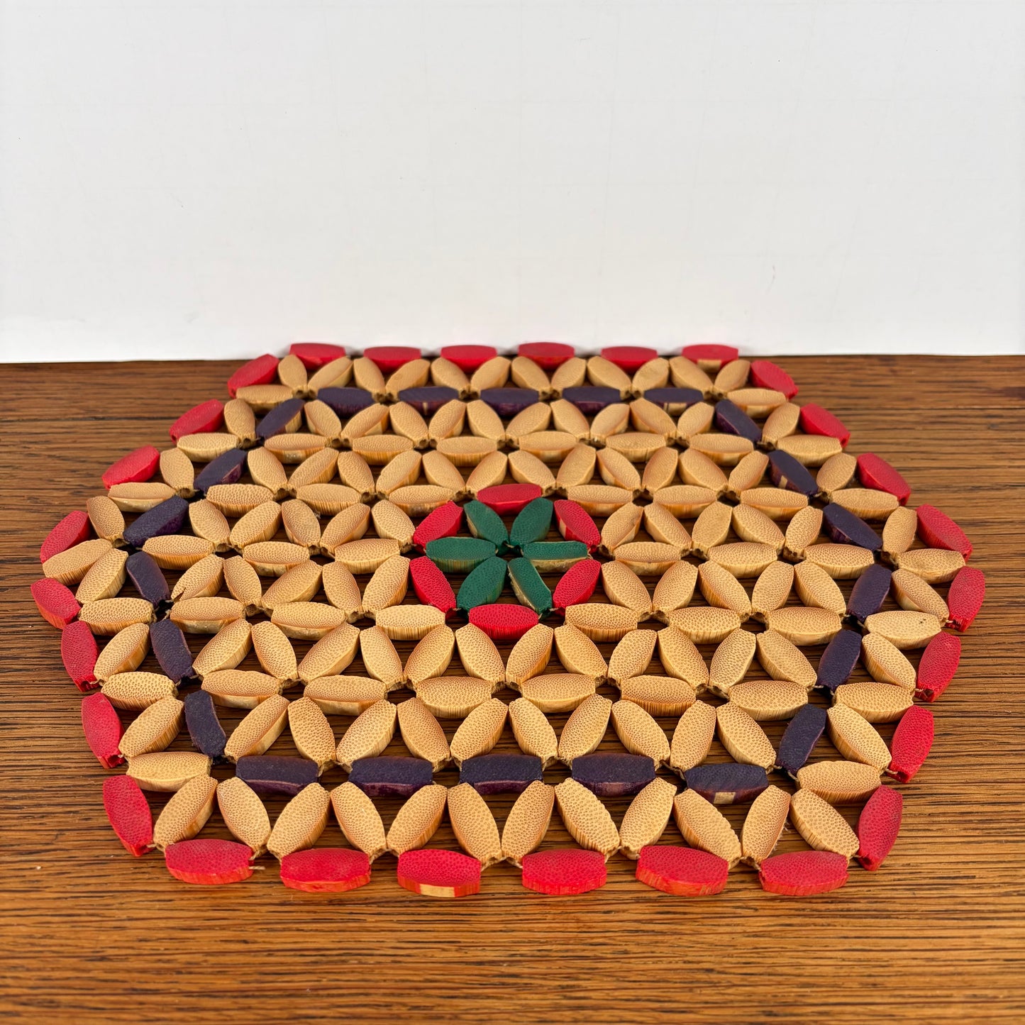 Vintage houten onderzetter