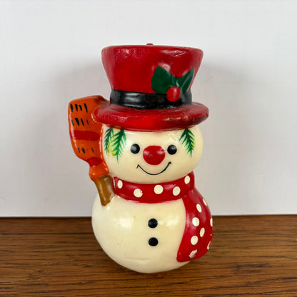Vintage Sneeuwpop kaars