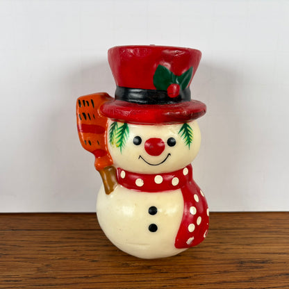 Vintage Sneeuwpop kaars